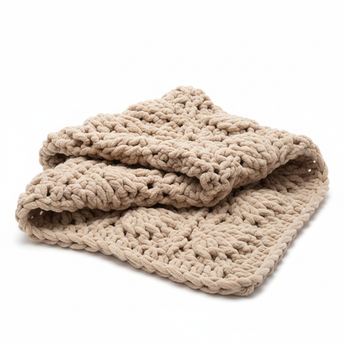 make it look more like yarn and crochetted